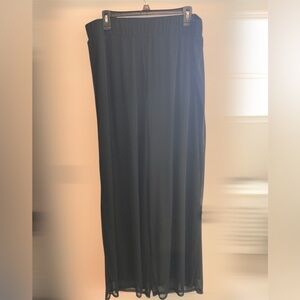 AB Studio Black dressy wide leg black pants, great for musicians, concert.